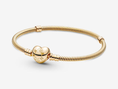 Heart Clasp Snake Chain Bracelet