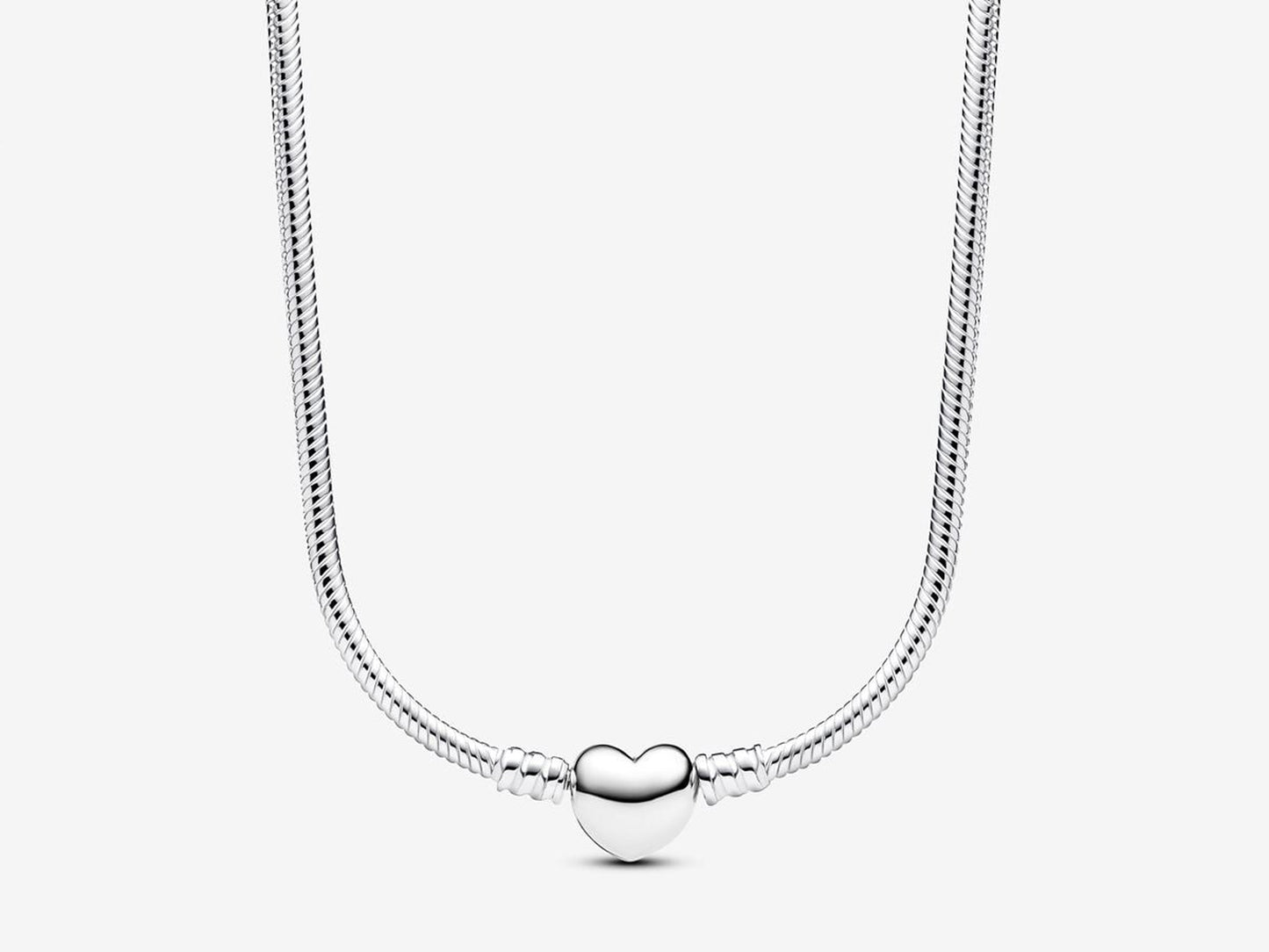 Heart Clasp Snake Chain Necklace