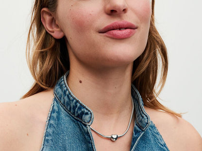 Heart Clasp Snake Chain Necklace