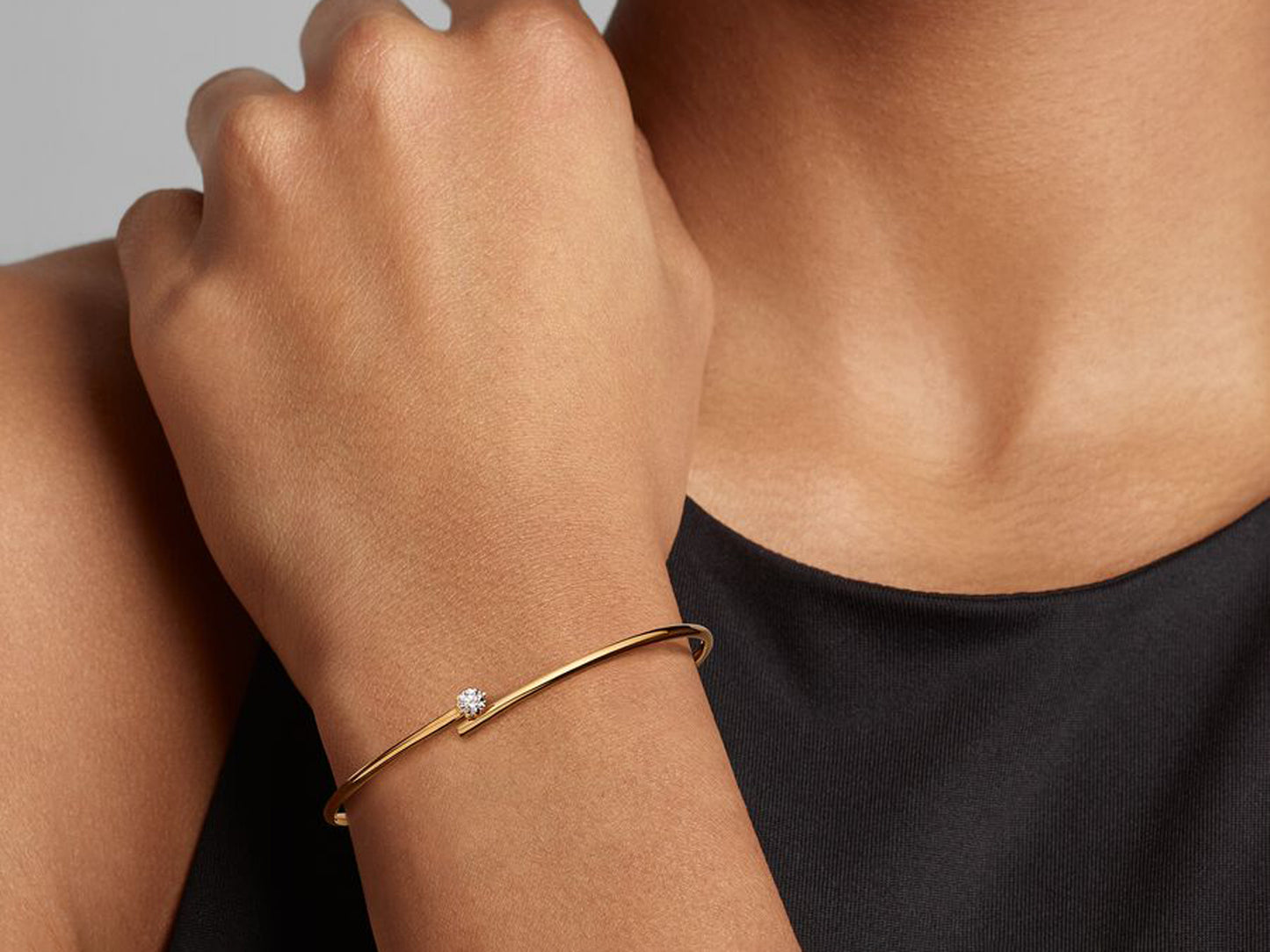 Lab-grown Diamond Open Bangle 0.25 carat tw 14k Gold