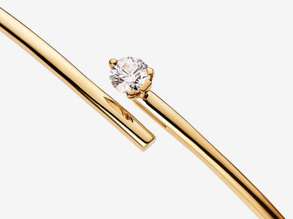 Lab-grown Diamond Open Bangle 0.25 carat tw 14k Gold
