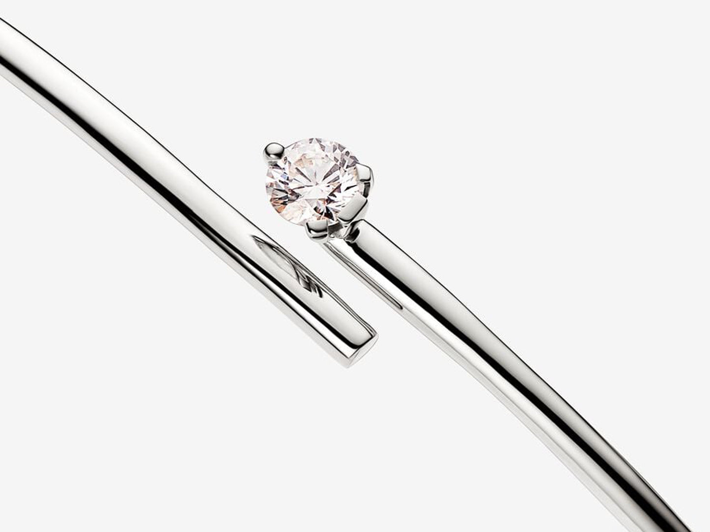 Lab-grown Diamond Open Bangle 0.25 carat tw 14k White Gold