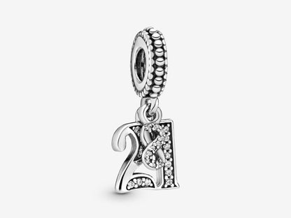 21st Celebration Dangle Charm