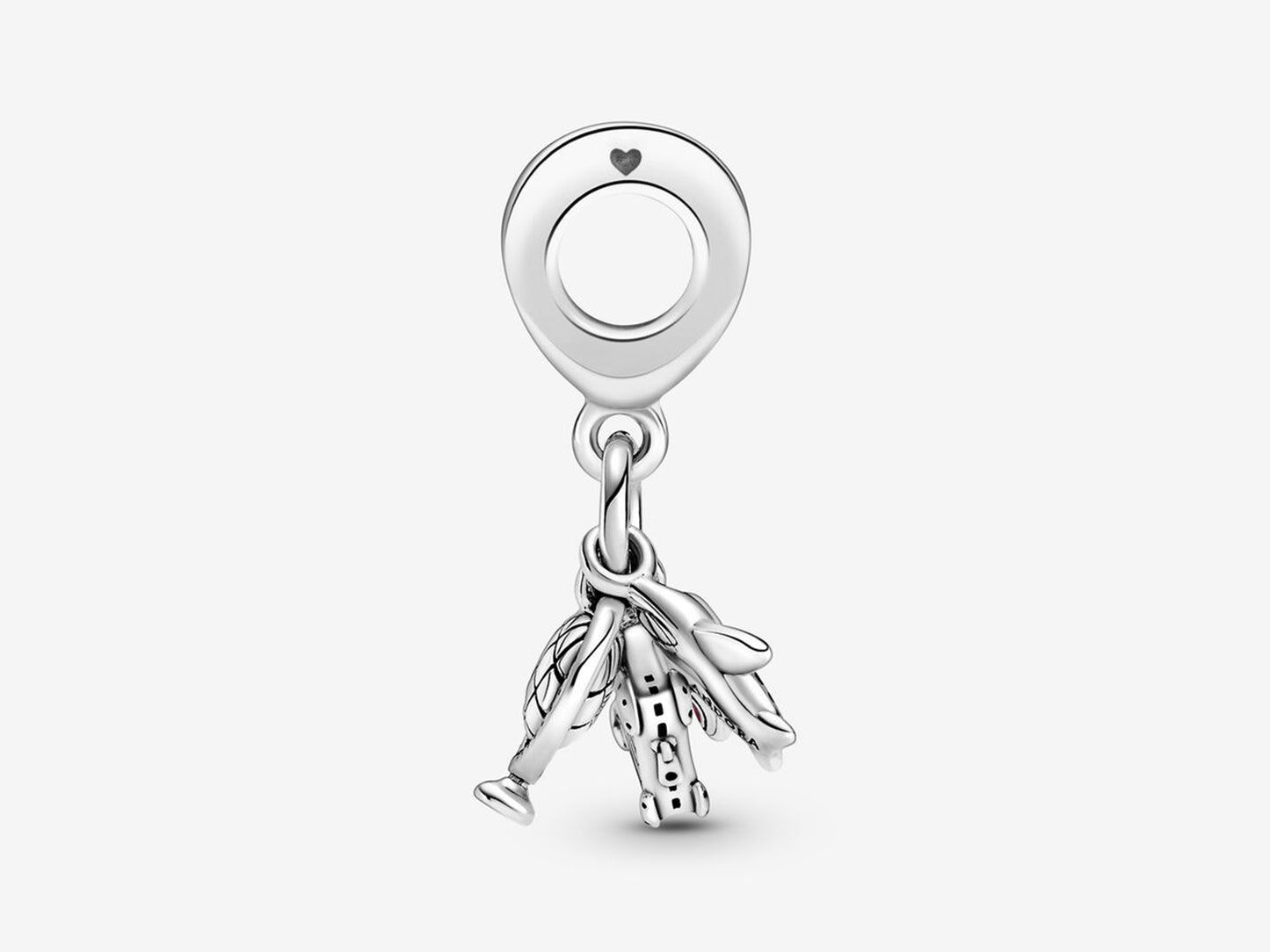 Airplane, Globe & Suitcase Dangle Charm