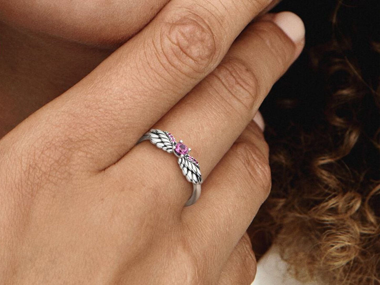 Angelic Wings Pink Ring