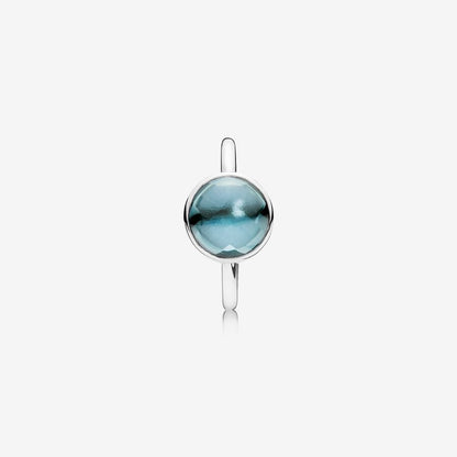 Aqua Poetry Glass Ring