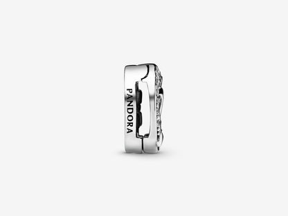 Arrow Through Asymmetrical Heart Clip Charm