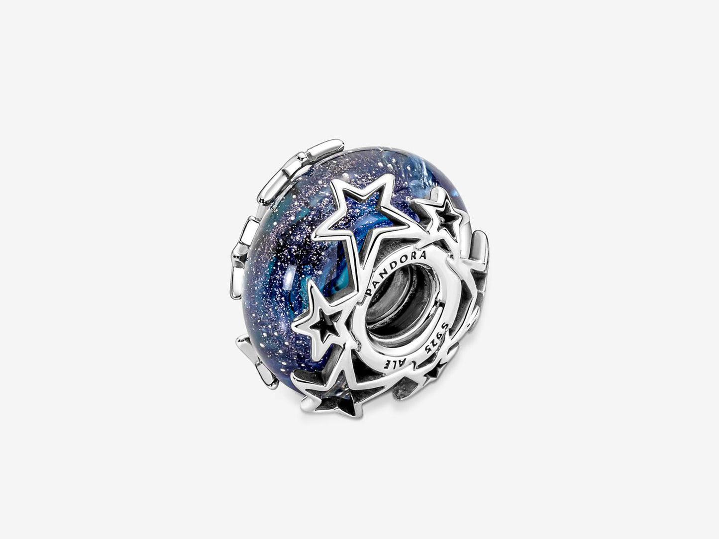 Galaxy Blue & Star Murano Charm