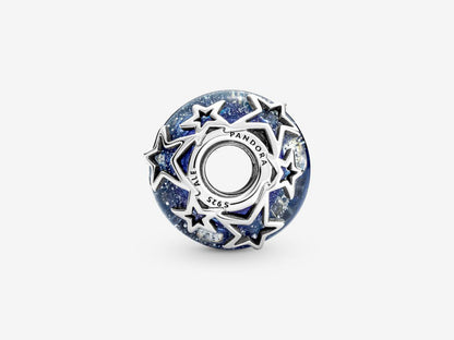 Galaxy Blue & Star Murano Charm
