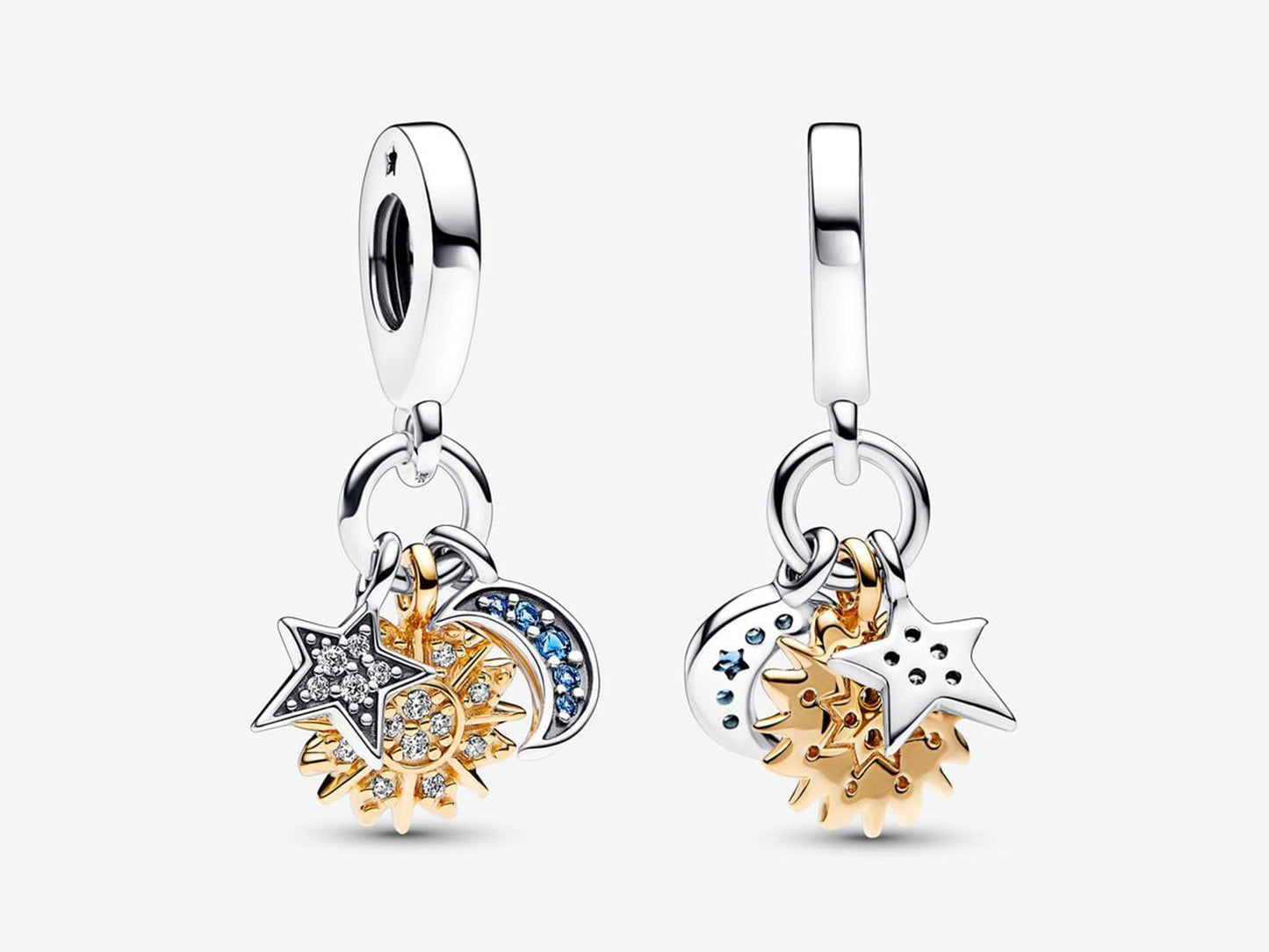 Two-tone Celestial Triple Dangle Charm