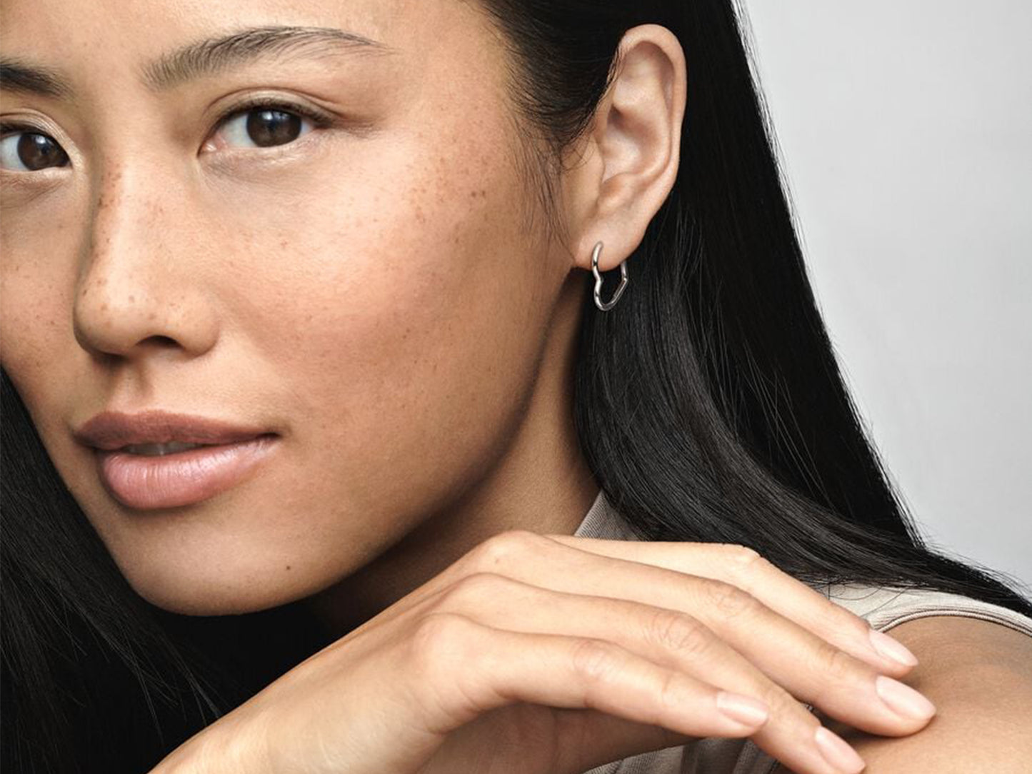Asymmetrical Heart Hoop Earrings