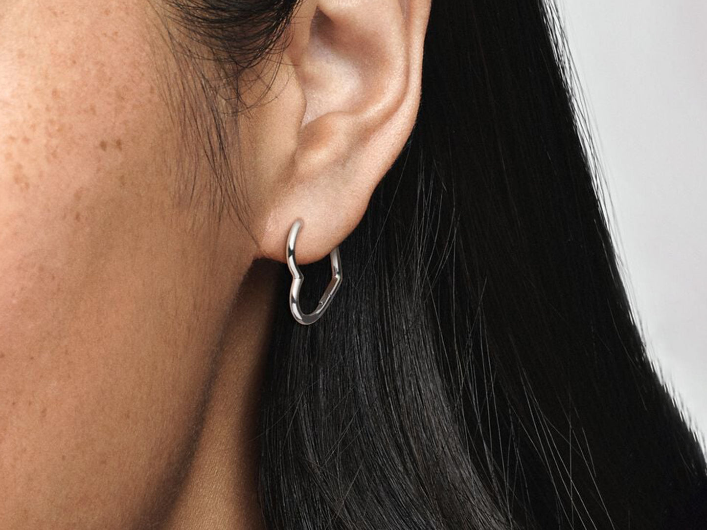 Asymmetrical Heart Hoop Earrings