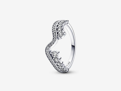 Sparkling Asymmetric Wave Ring