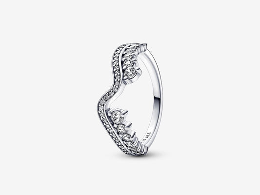 Sparkling Asymmetric Wave Ring