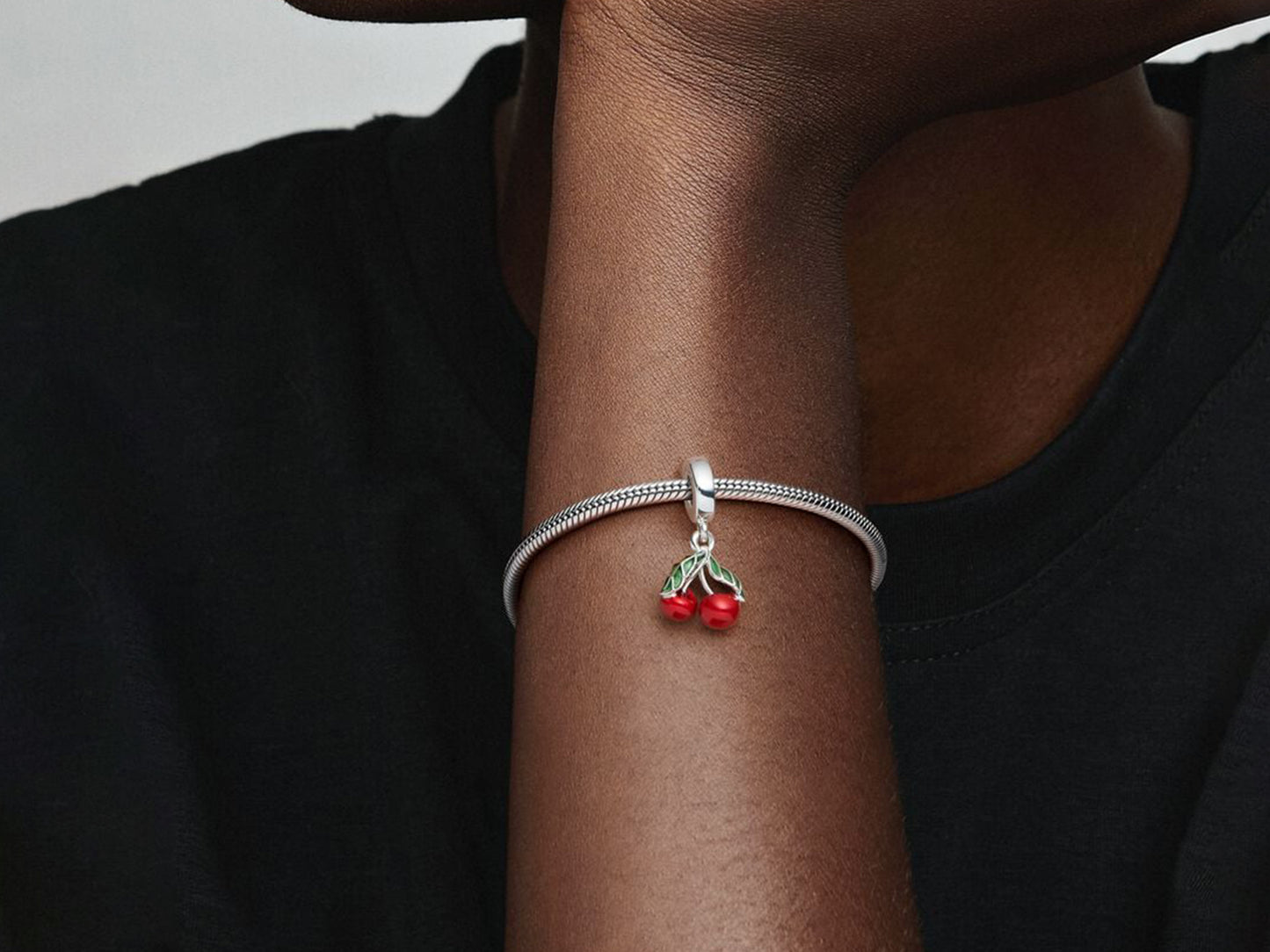 Asymmetrical Cherry Fruit Dangle Charm