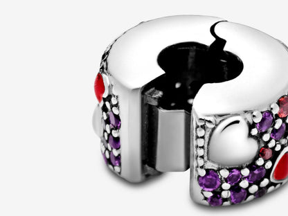 Asymmetrical Heart Pavé Clip Charm