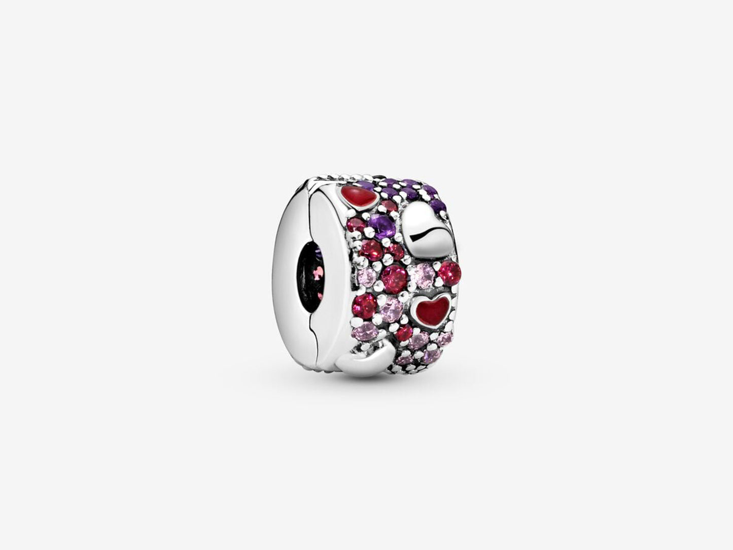 Asymmetrical Heart Pavé Clip Charm
