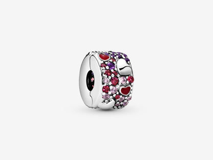 Asymmetrical Heart Pavé Clip Charm
