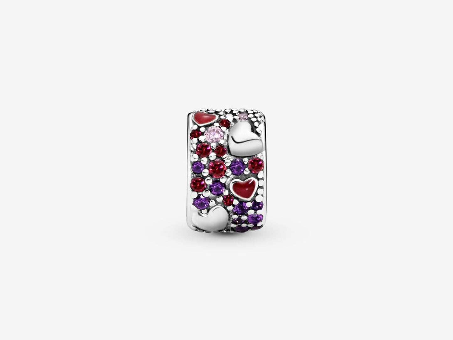 Asymmetrical Heart Pavé Clip Charm