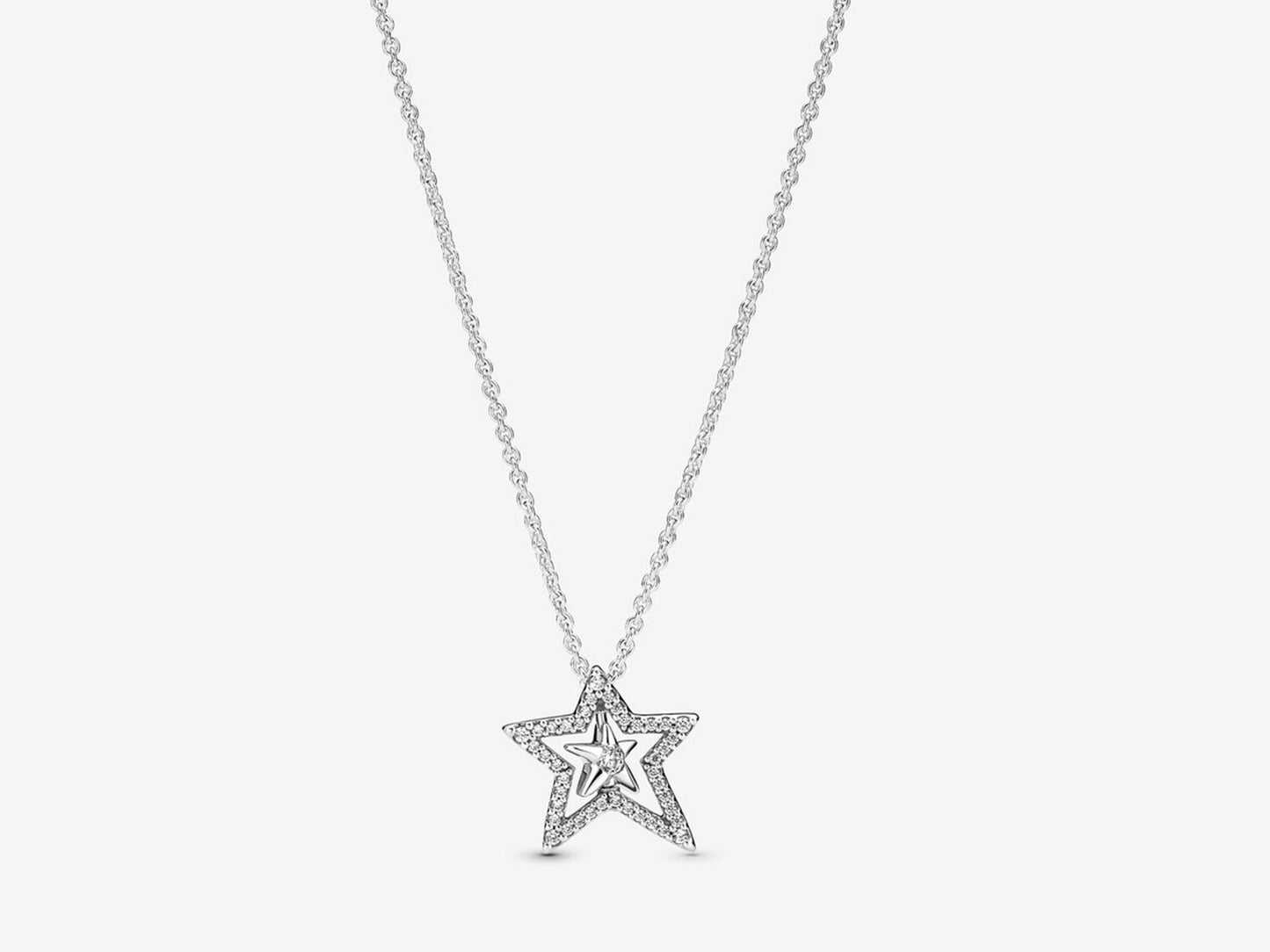 Pavé Asymmetric Star Collier Necklace
