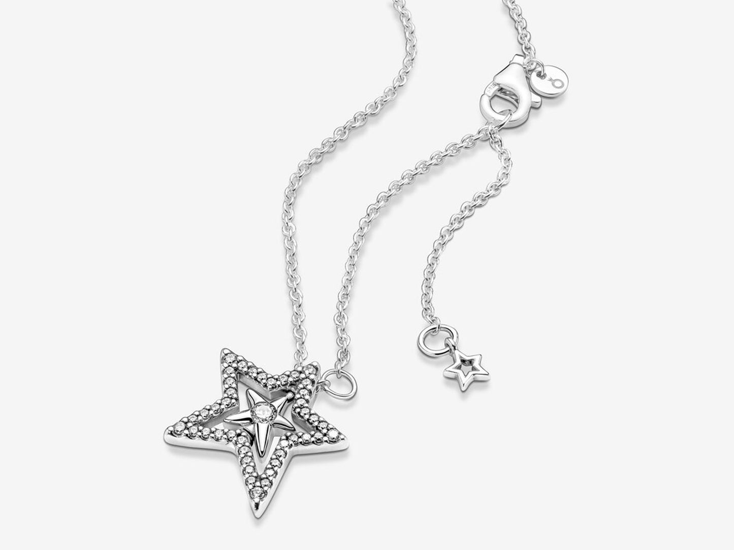Pavé Asymmetric Star Collier Necklace