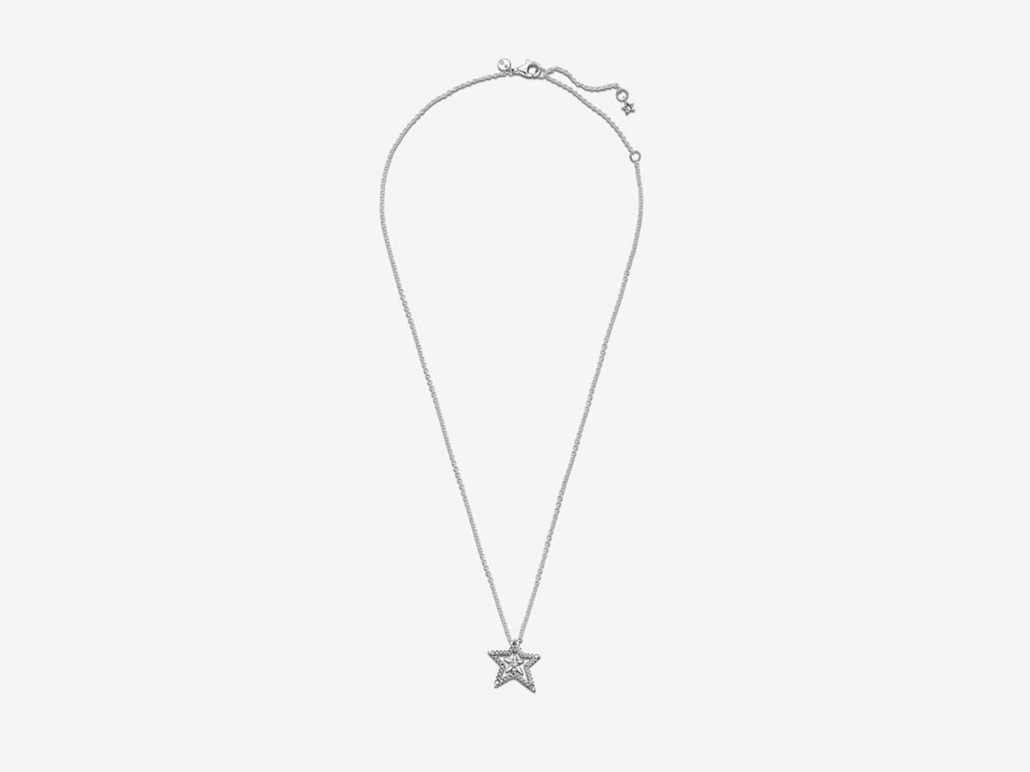 Pavé Asymmetric Star Collier Necklace