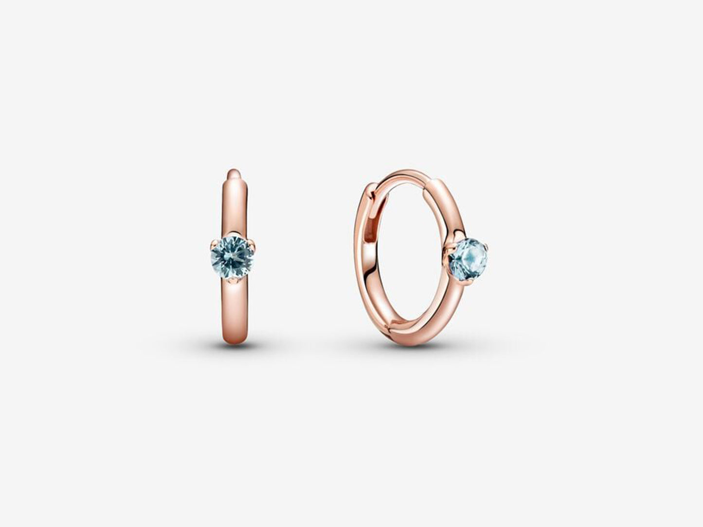 Azure Gem Elegance Hoop Earrings
