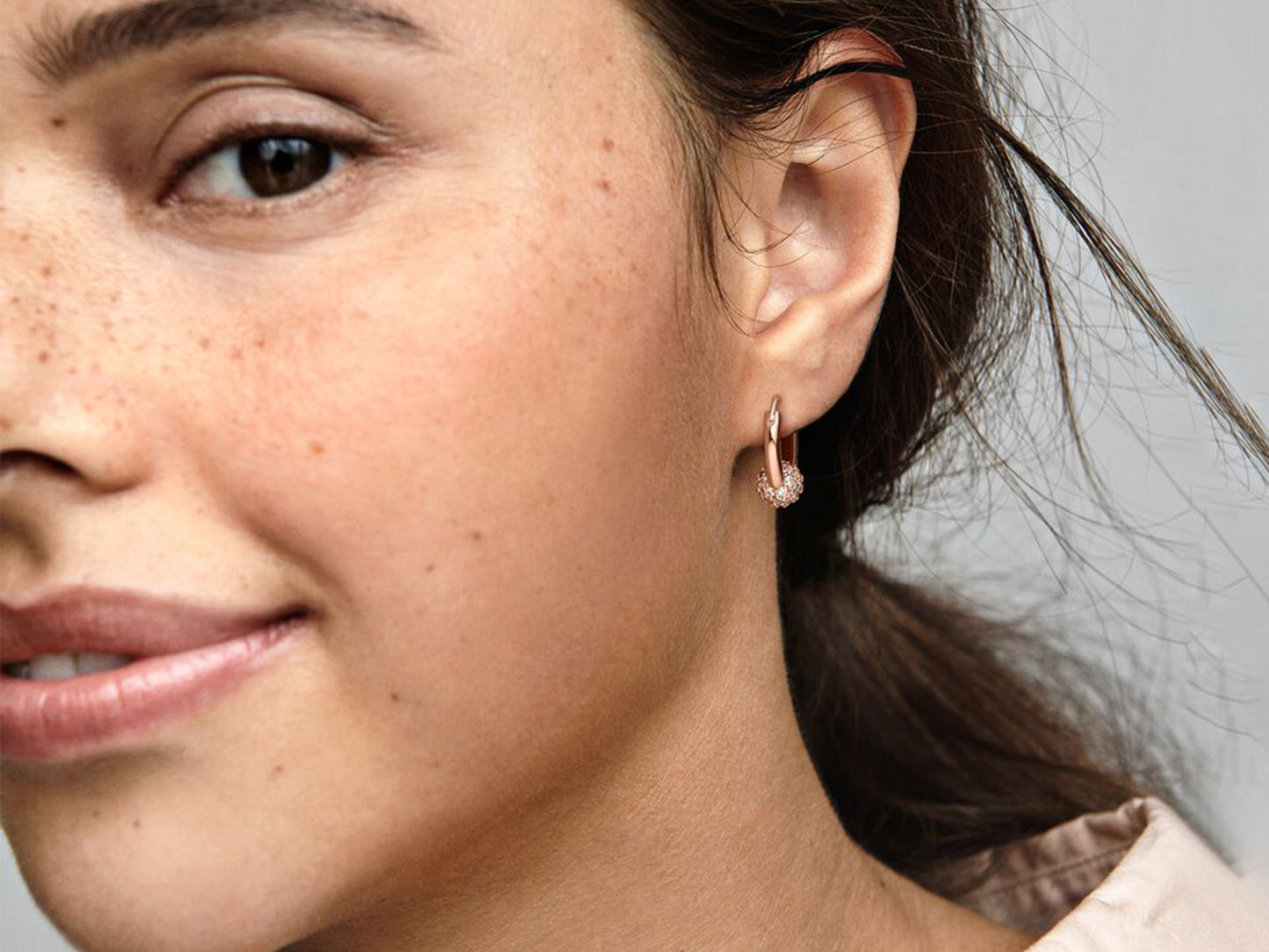Bead Cascade Elegance Hoop Earrings