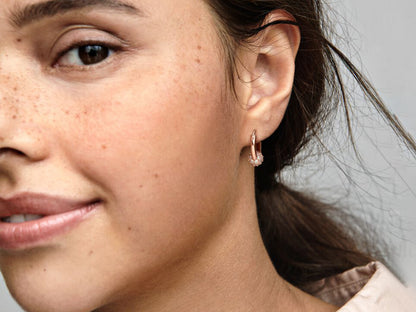 Bead Cascade Elegance Hoop Earrings