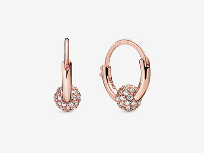 Bead Cascade Elegance Hoop Earrings