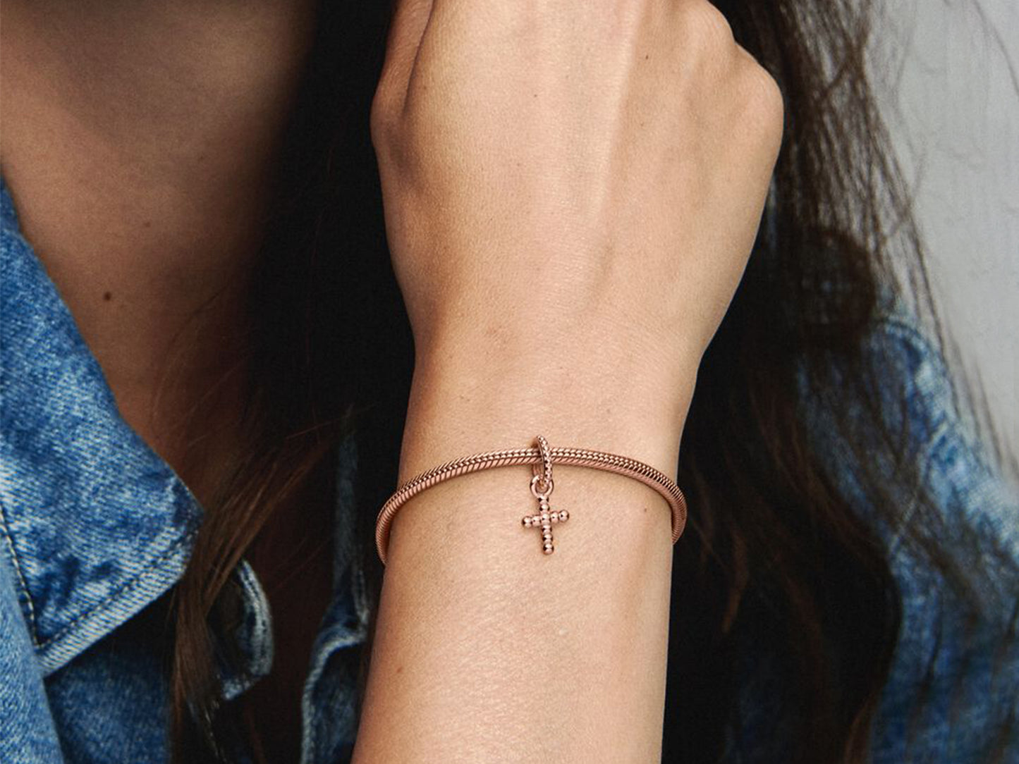 Beaded Cross Charm