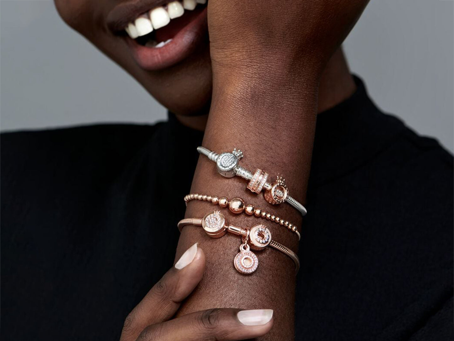 String of Beads Slider Bracelet
