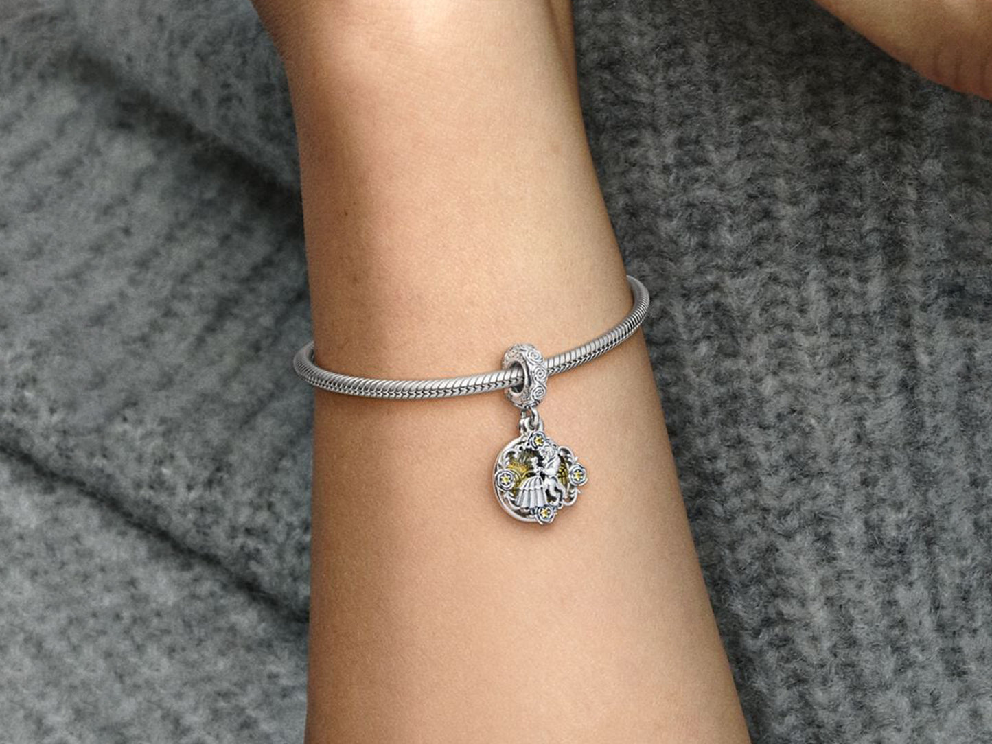 Disney Beauty and the Beast Dancing Dangle Charm