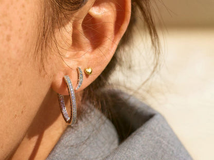 Bee Heart Elegance Stud Earrings