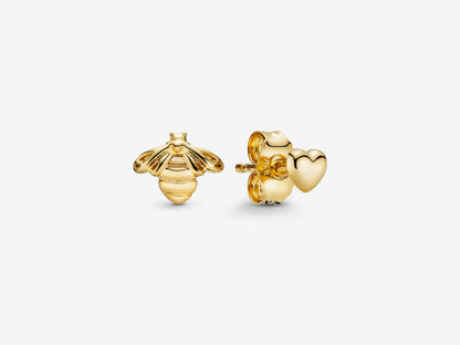 Bee Heart Elegance Stud Earrings