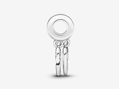 Linked Sister Hearts Split Dangle Charm