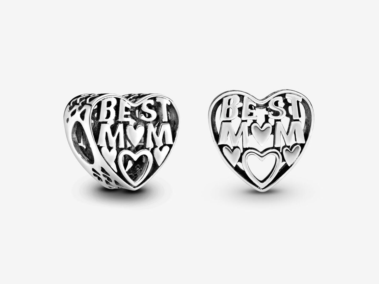 Best Mom Heart Charm