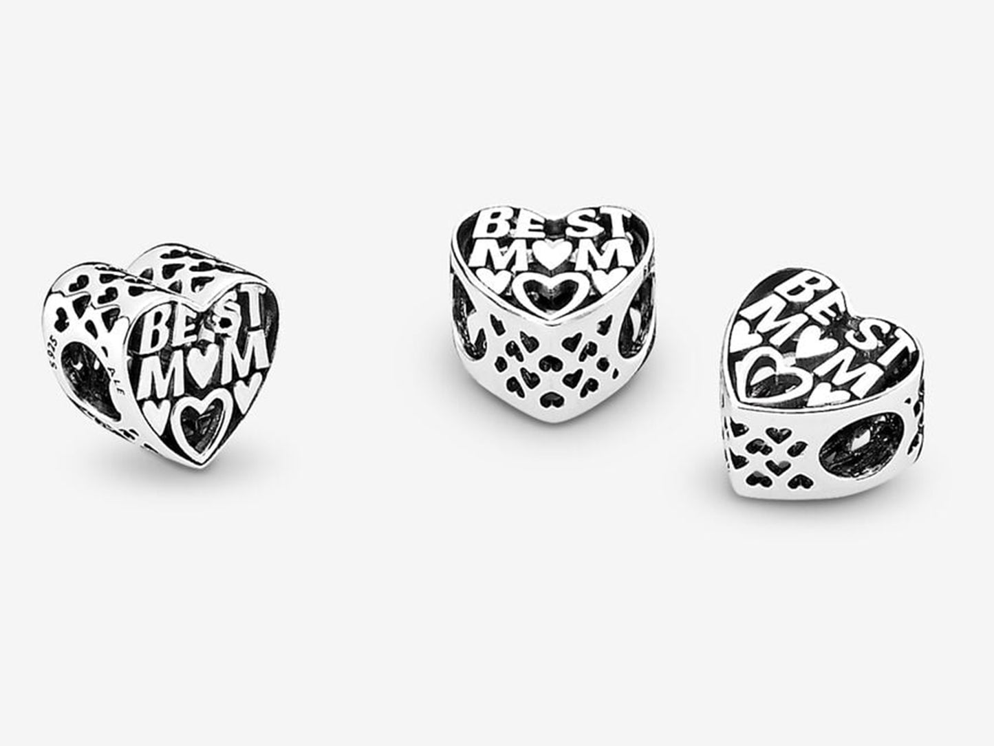 Best Mom Heart Charm