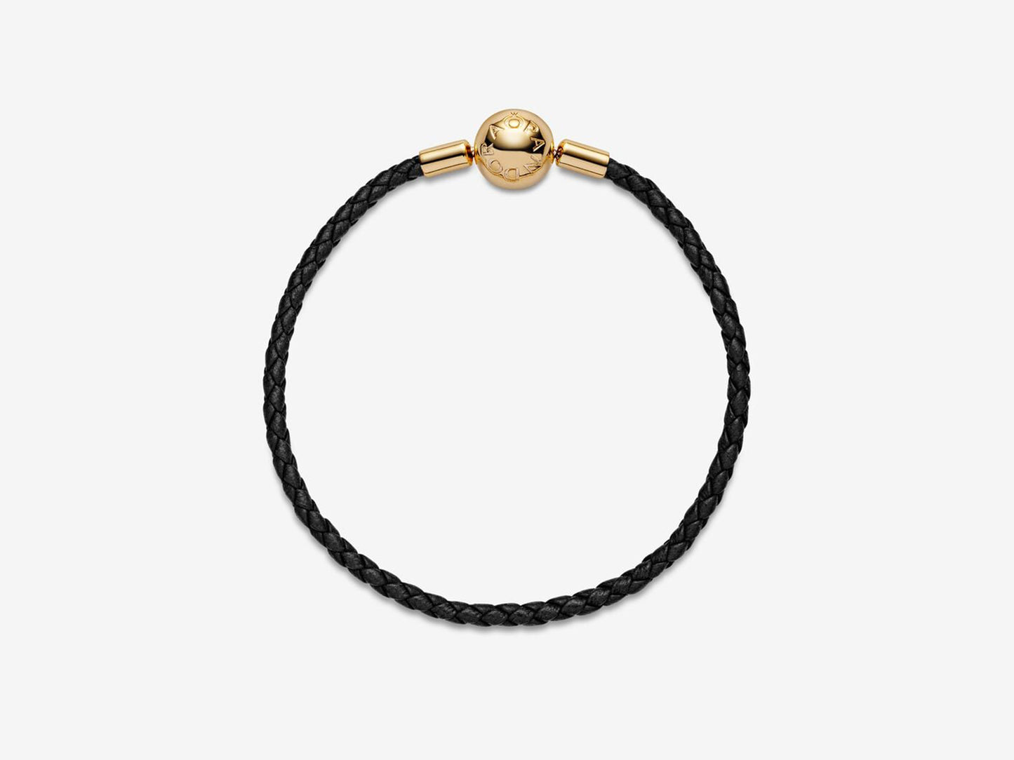 Black Leather Weave Bracelet