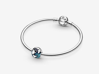 Blue Globe Clip Charm