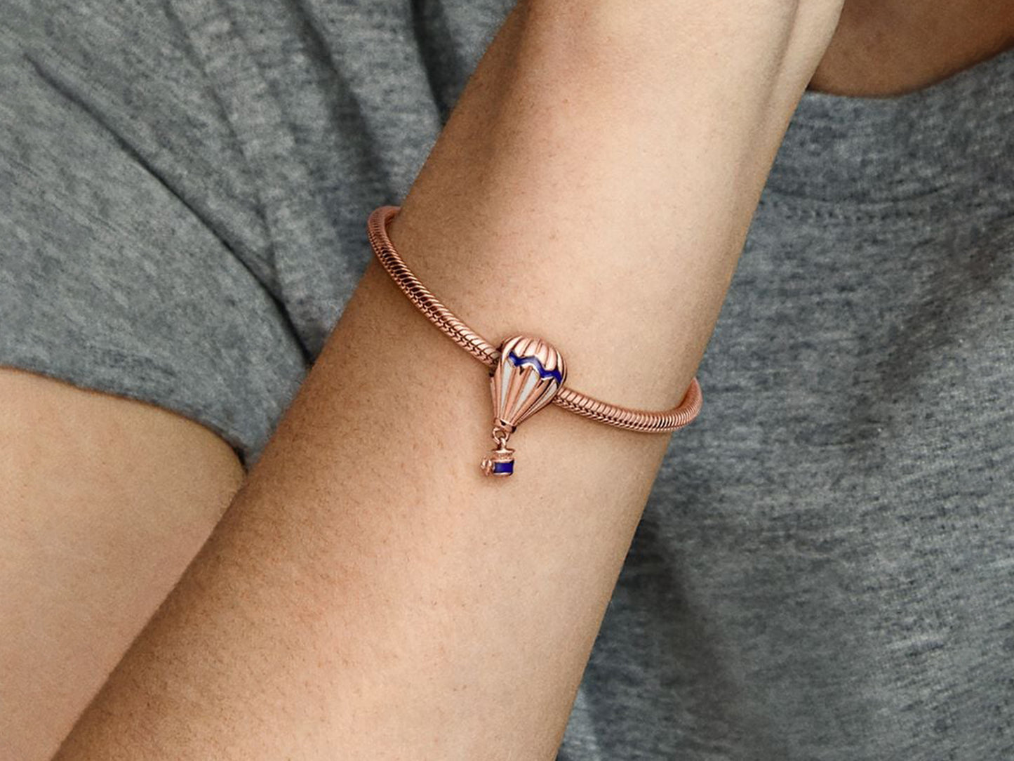 Blue Hot Air Balloon Charm