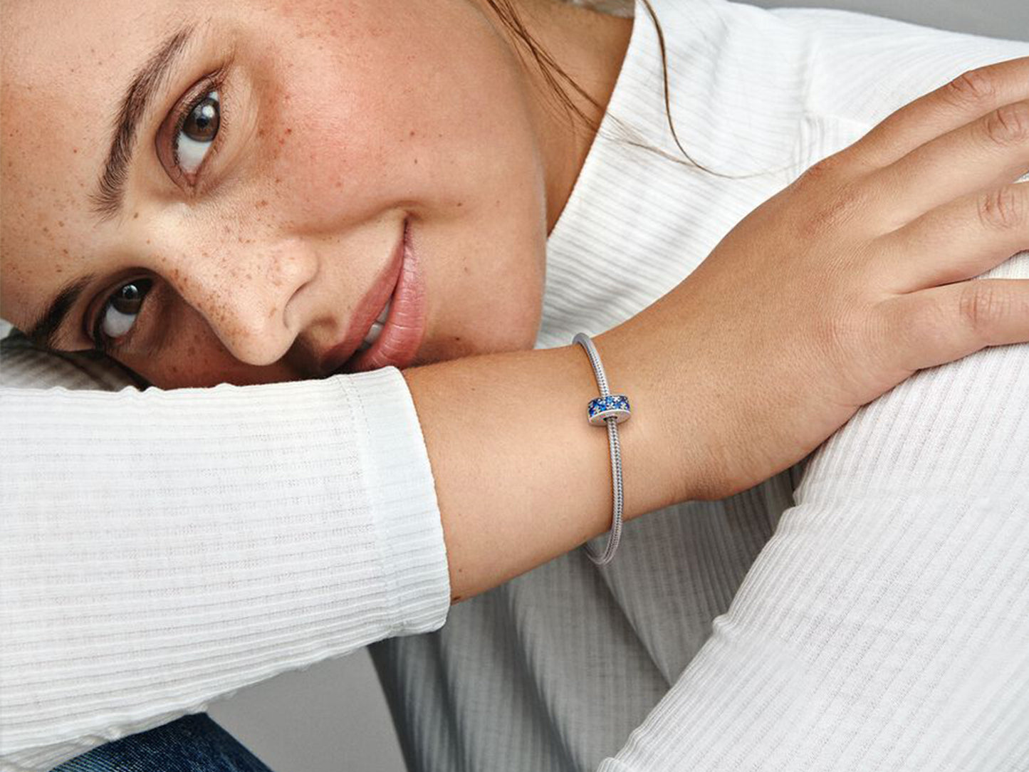 Blue Pavé Clip Charm