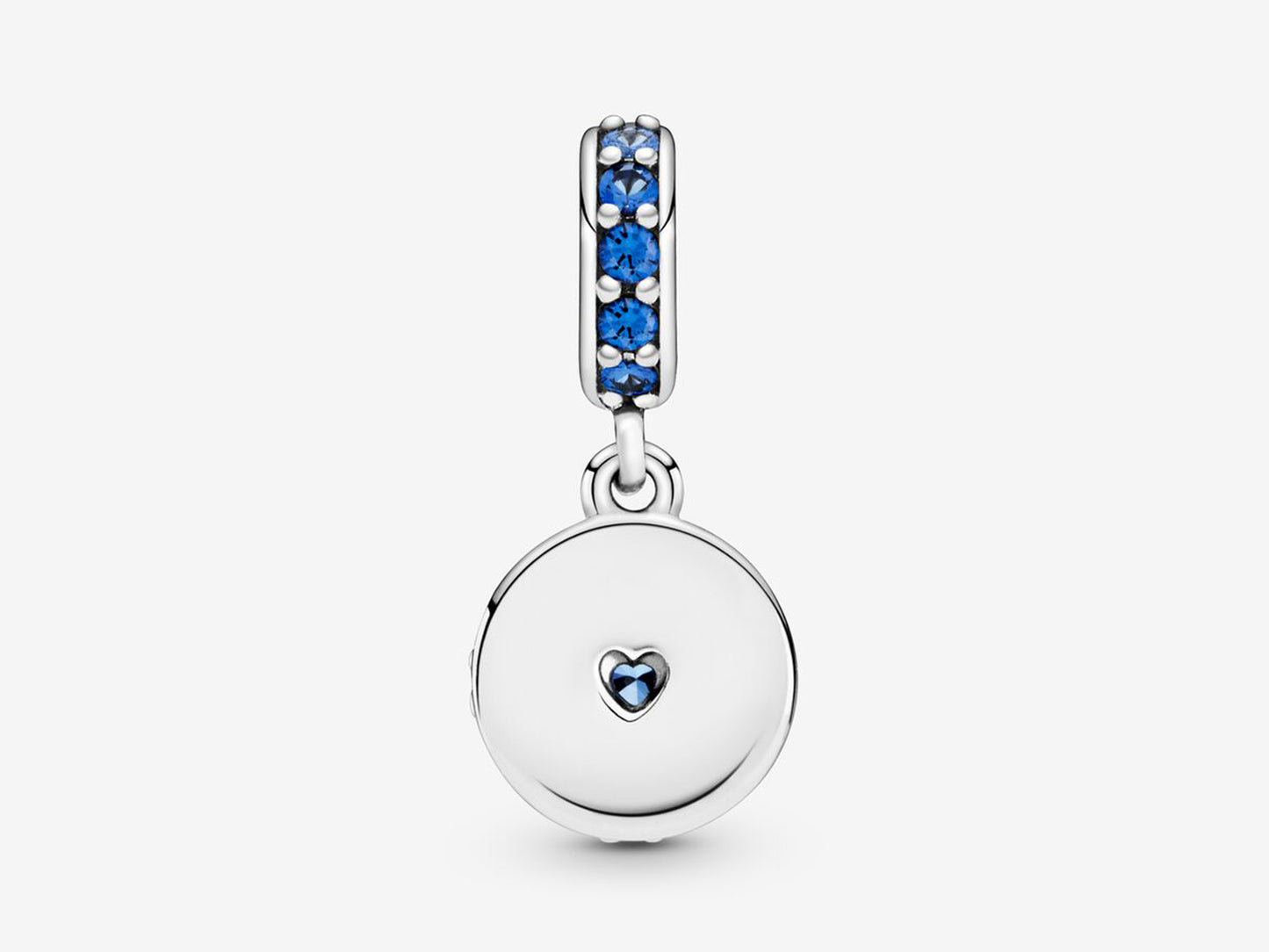 Blue Radiant Heart Charm