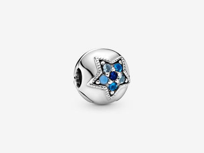 Blue Star Fixed Clip Charm