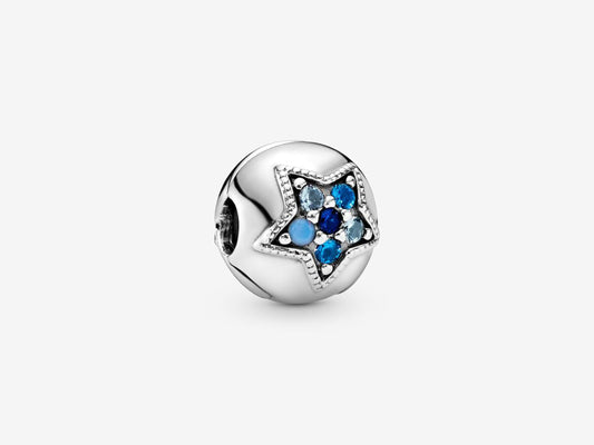 Blue Star Fixed Clip Charm