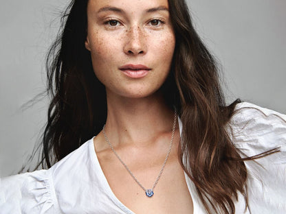 Blue Tricolor Viola Pendant
