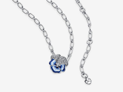 Blue Tricolor Viola Pendant