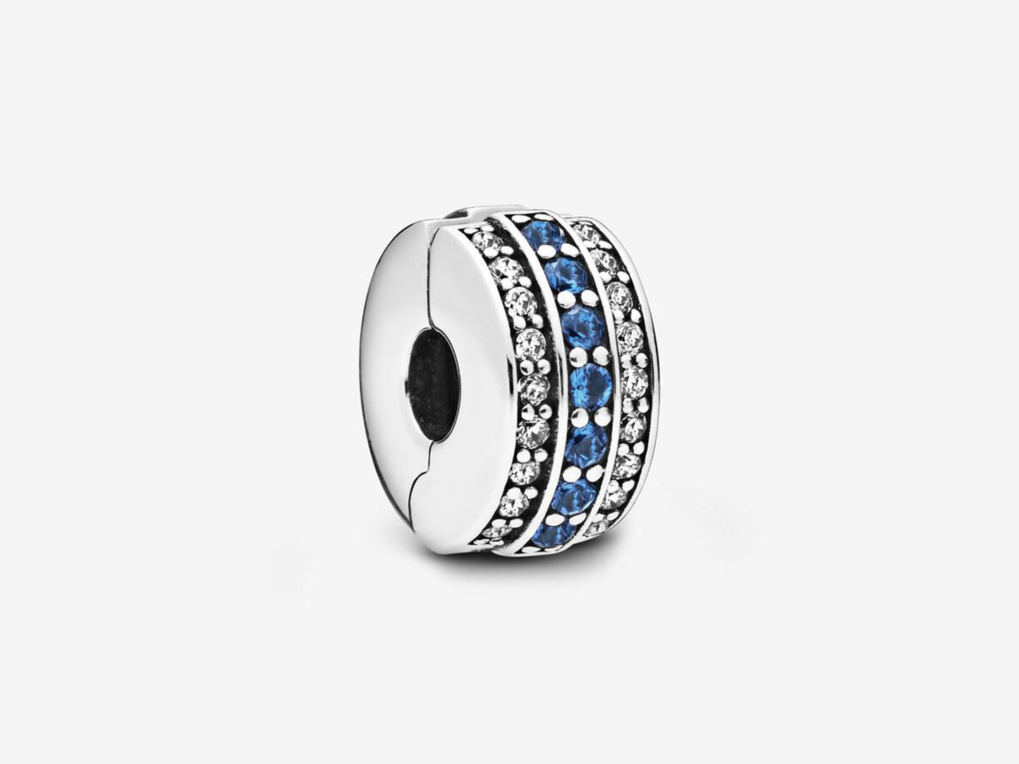 Blue & Clear Pave Clip Charm