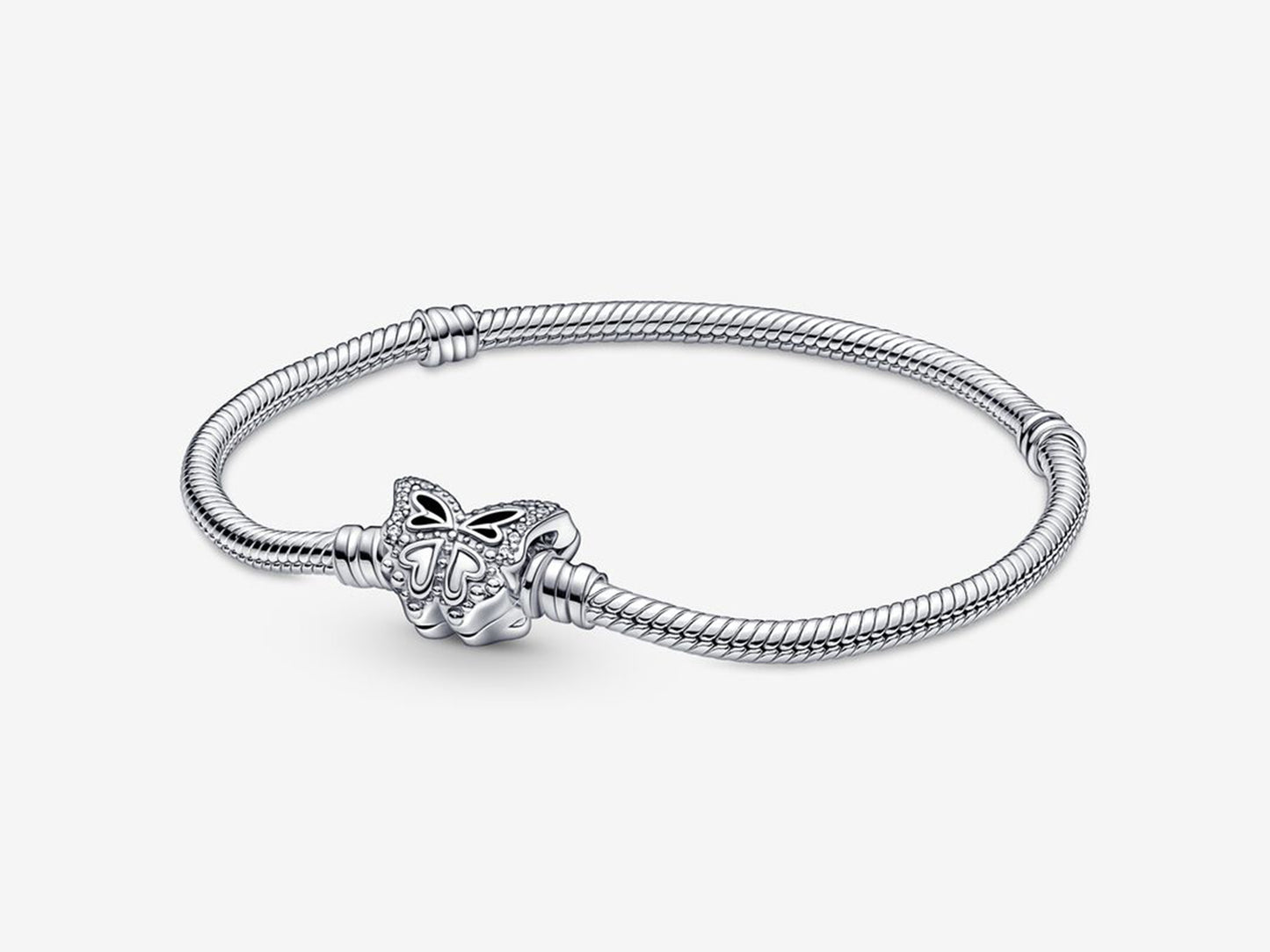 Butterfly Clasp Snake Chain Bracelet