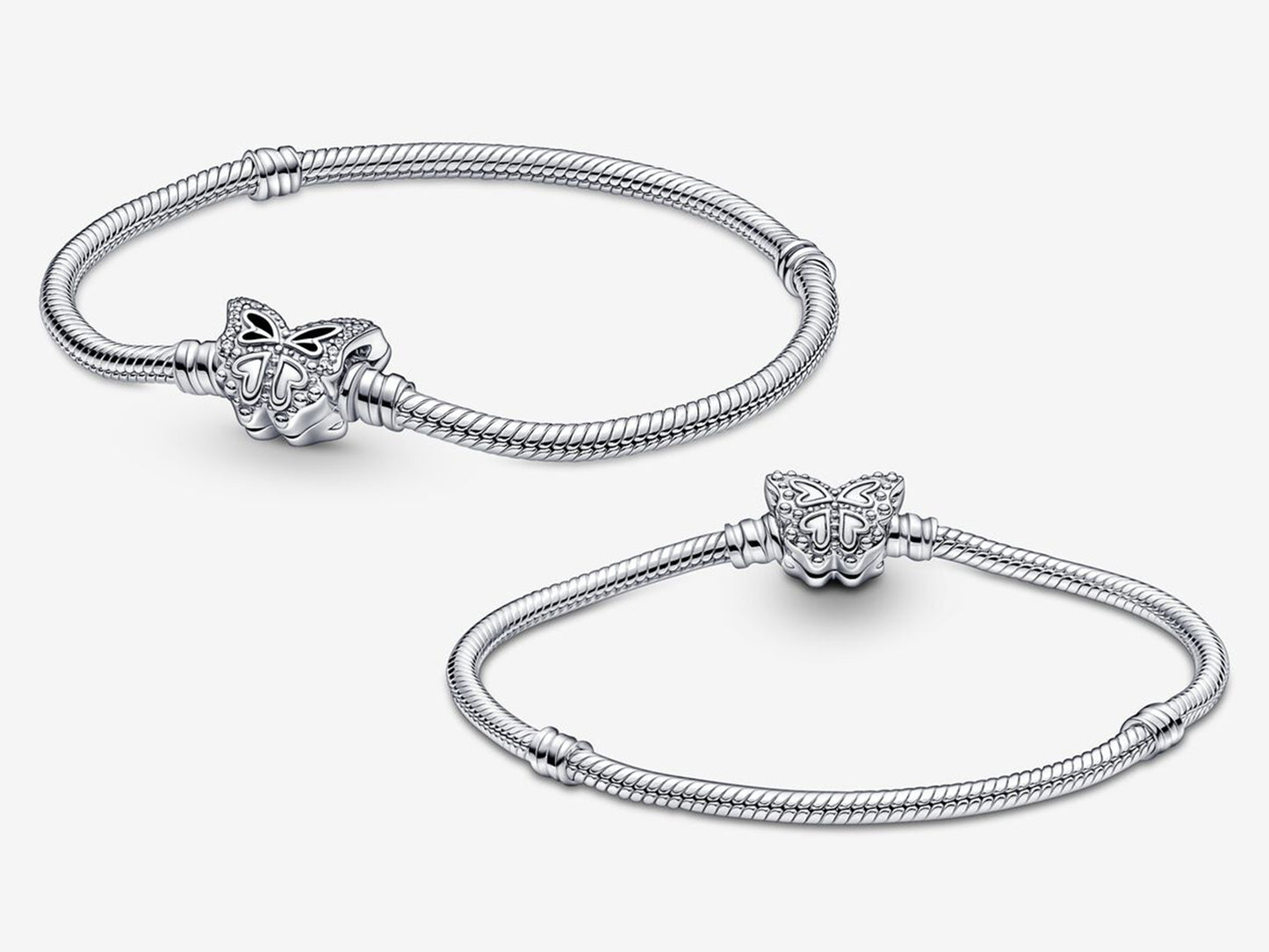 Butterfly Clasp Snake Chain Bracelet